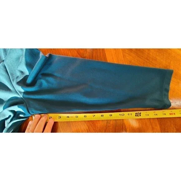 J. Jill Women's Ponte Knit Teal Blue/Green Tunic SZ XL With Side Buttons - Picture 11 of 14